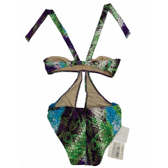 La Perla Python BEYONCE Instyle Gorgeous Sequin One Piece Swim Suit US 8 NWT - Picture 11 of 12
